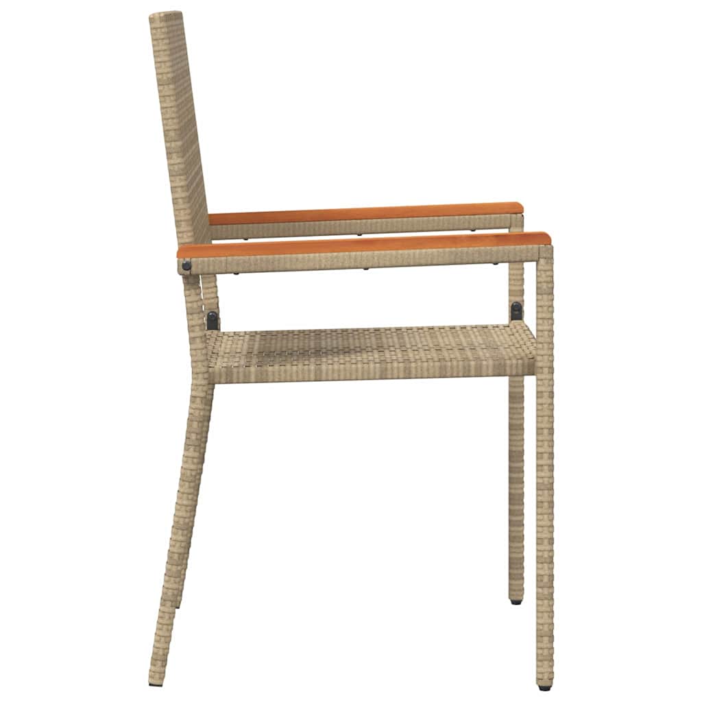 Garten Stapelstühle 4 pcs Braun und Schwarz 54 x 56 x 90 cm