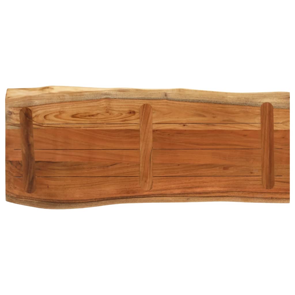Tischplatte 40x40x2,5 cm Rechteckig Massivholz Akazie Baumkante