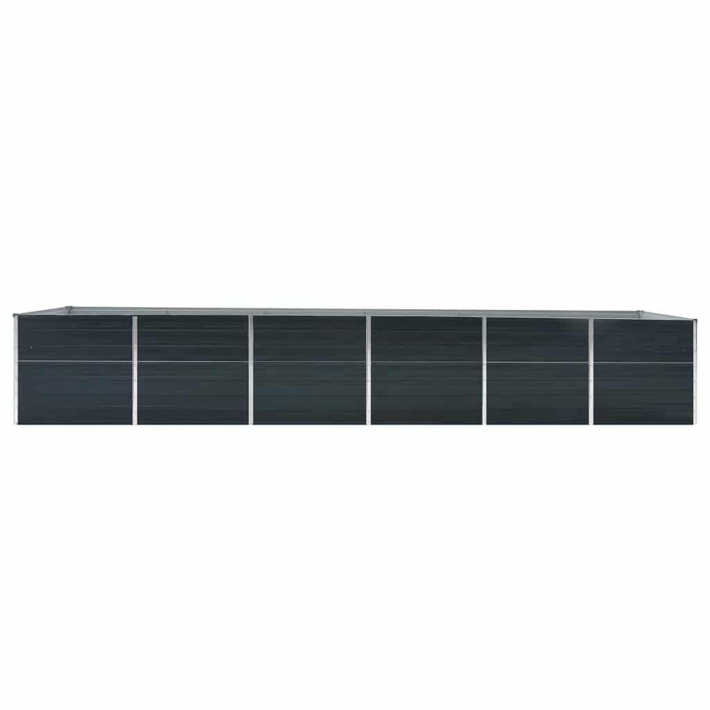 Hochbeet Anthrazit 160 x 80 x 77 cm Verzinkter Stahl