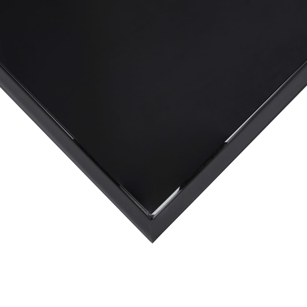 Garten-Bartisch Schwarz 60×60×110 cm Hartglas