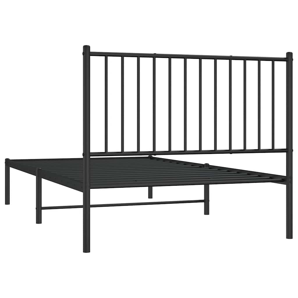 Bettgestell Metall Schwarz 75x190 cm
