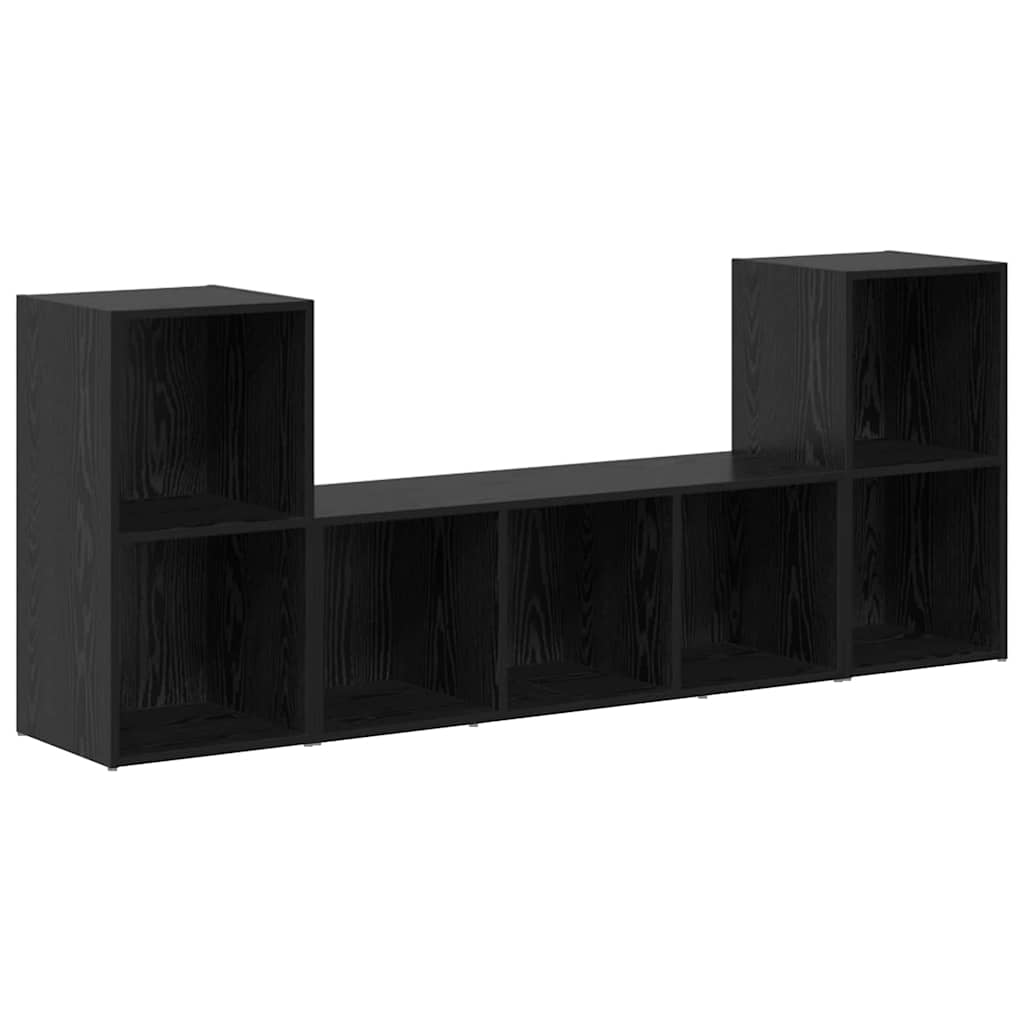 3-tlg. TV-Schrank-Set Weiß Holzwerkstoff