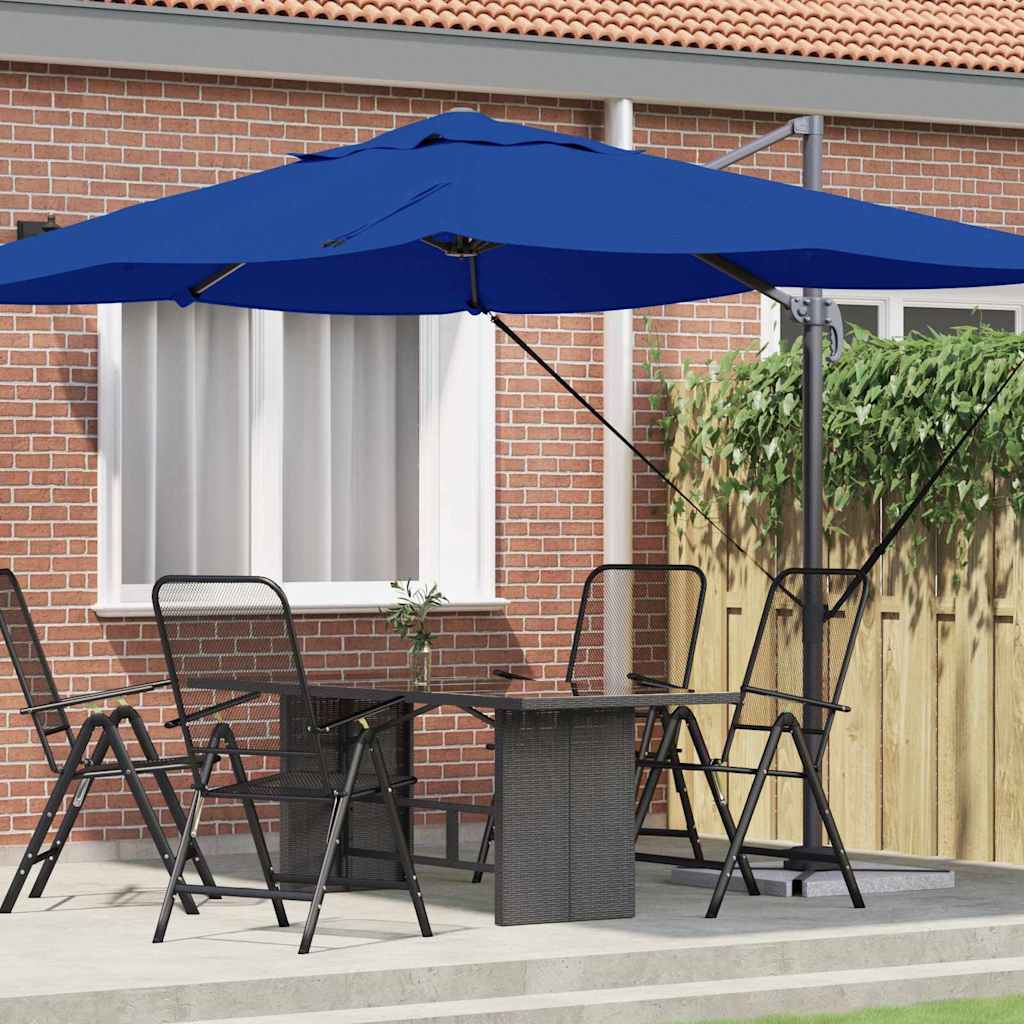 Sonnenschirm Sand 351 x 250 x 260 cm Polyester und Aluminium