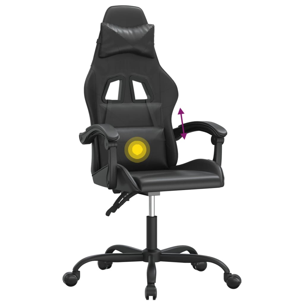 Gaming-Stuhl Drehbar Schwarz und Rot Kunstleder