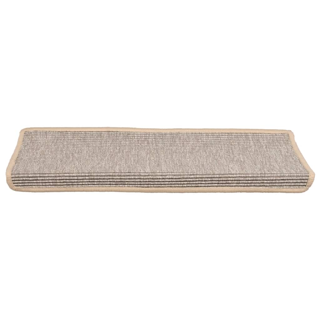 Stufenmatten 15 Stk. 65x21x4 cm Dunkelbeige Rechteckiger Rand