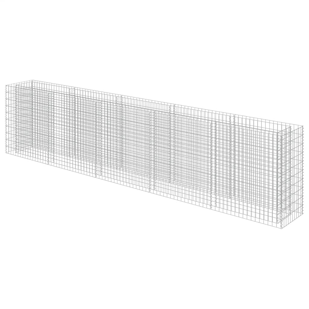 Gabionen-Hochbeet Verzinkter Stahl 450×90×100 cm