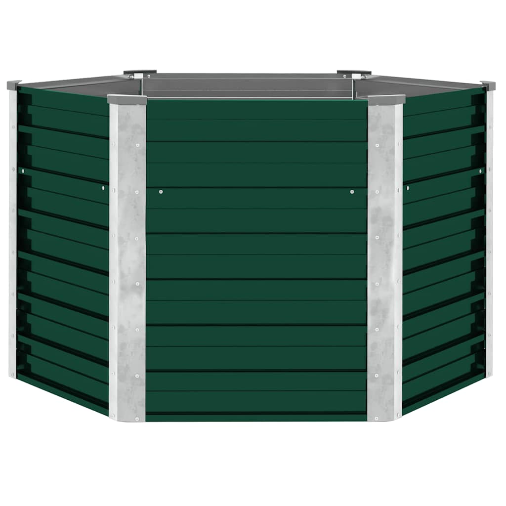 Garten-Hochbeet 129x45 cm Verzinkter Stahl Silber