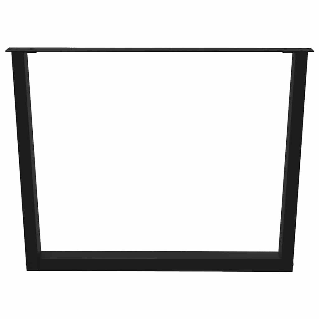 Couchtischbeine V-Form 2 Stück Schwarz 30x(30-31,3) cm Stahl