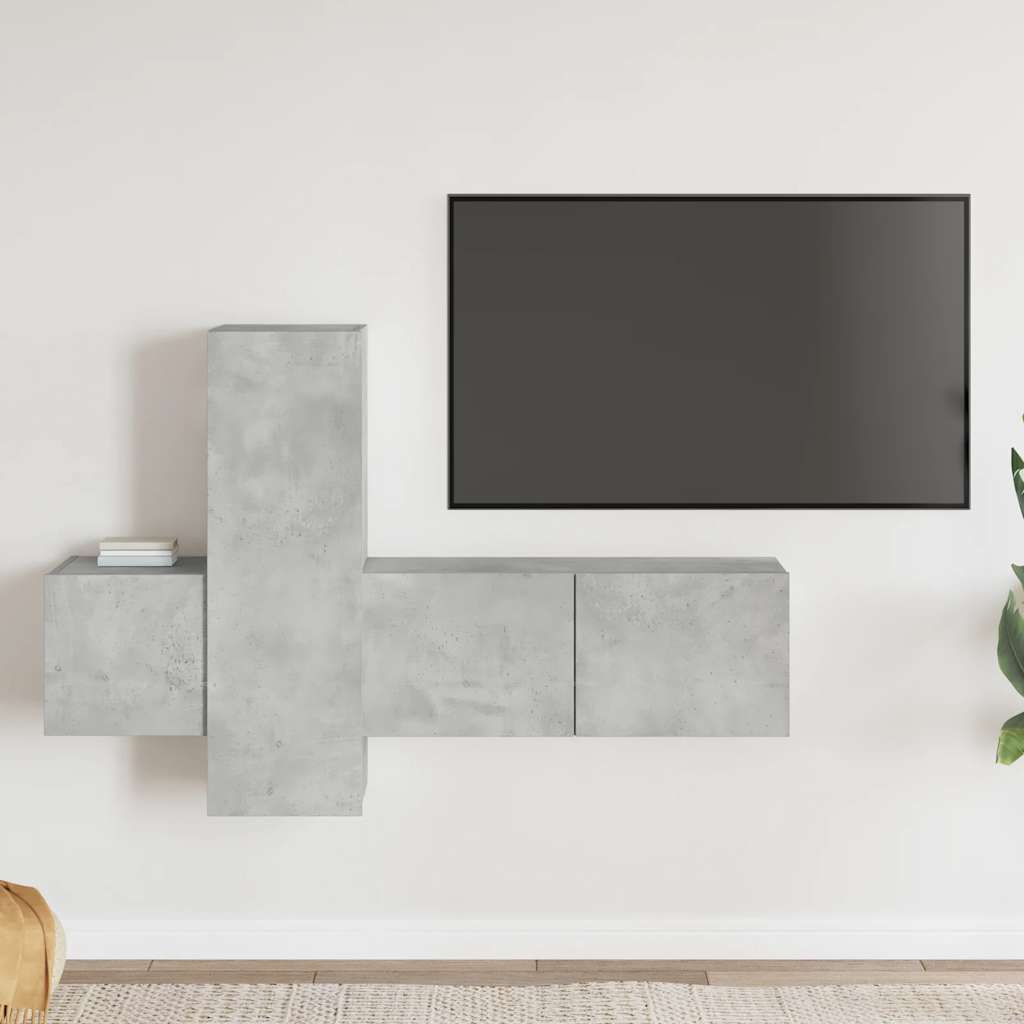 5-tlg. TV-Schrank-Set Weiß Holzwerkstoff