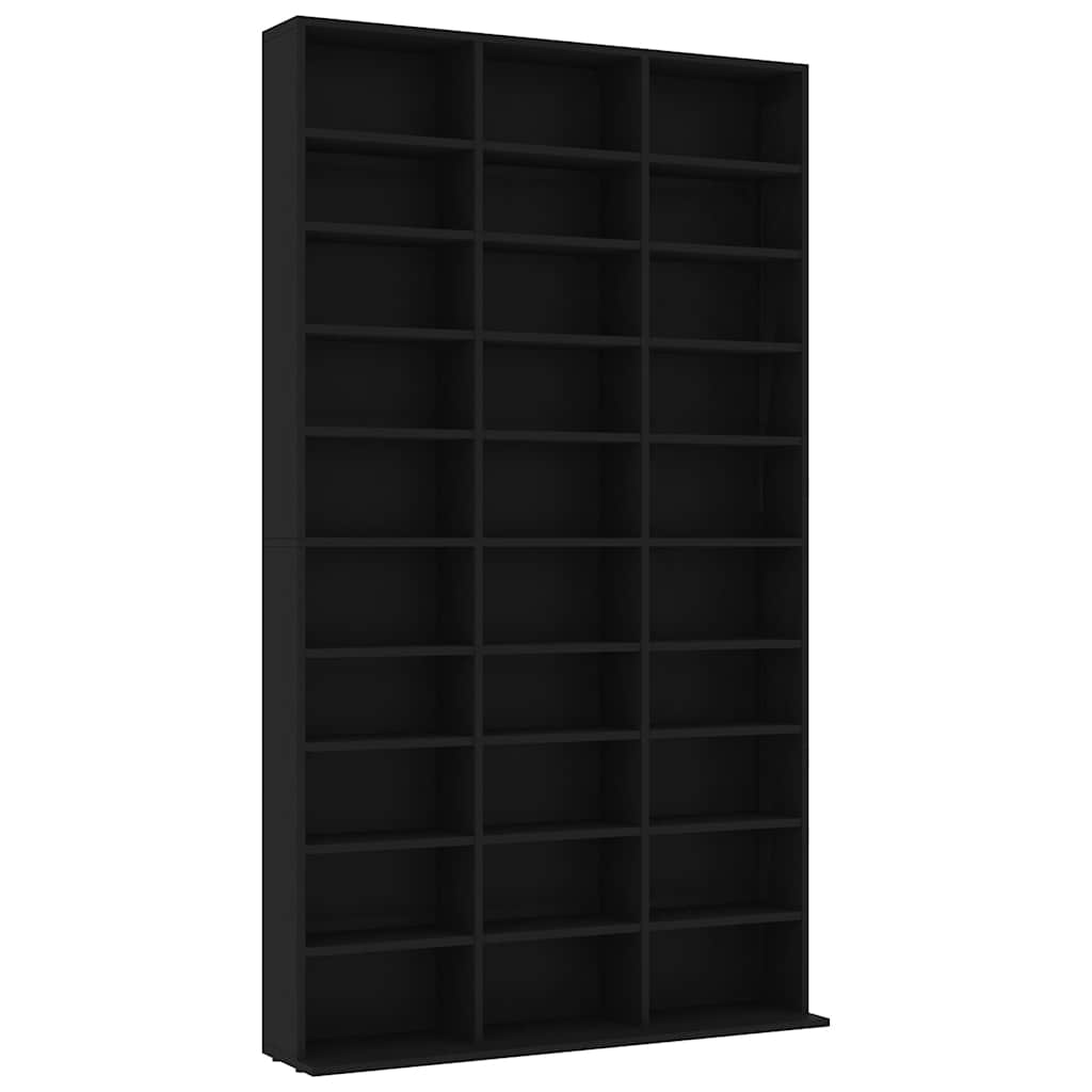 CD Regal Schwarz Eichen-Optik 101 x 23 x 177,5 cm Holzwerkstoff