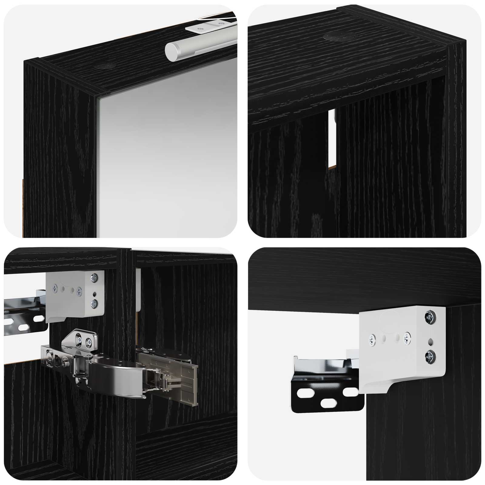 Badezimmerschrank-Set 3 pcs 80 x 10,5 x 50 cm Holzwerkstoff