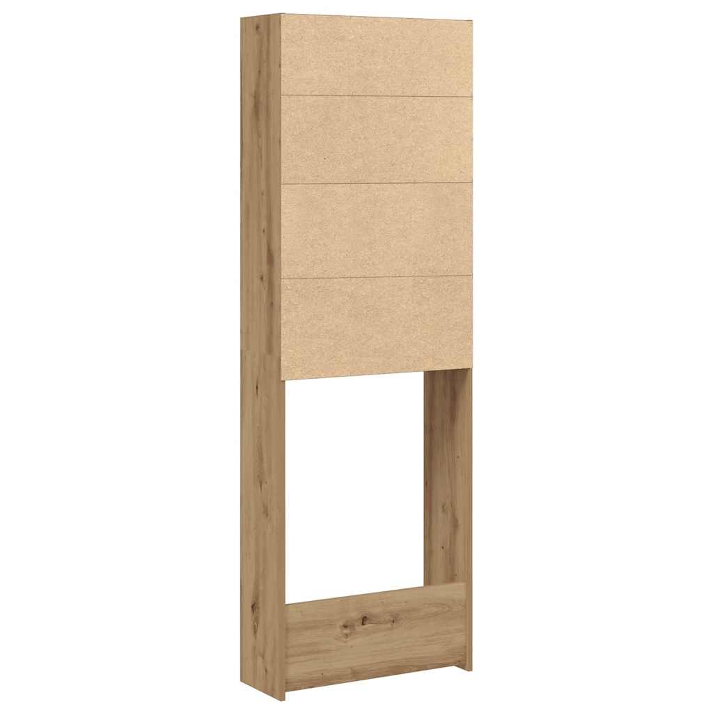 Waschmaschinenschrank Weiß 64x24x190 cm