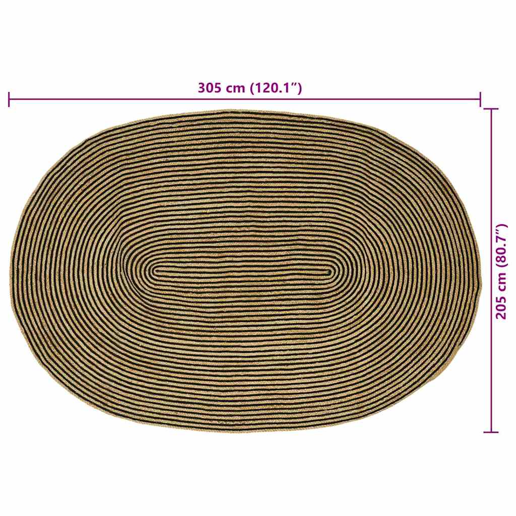 Bereichsteppiche Natürlich und Weiß 100 x 152 cm Jute