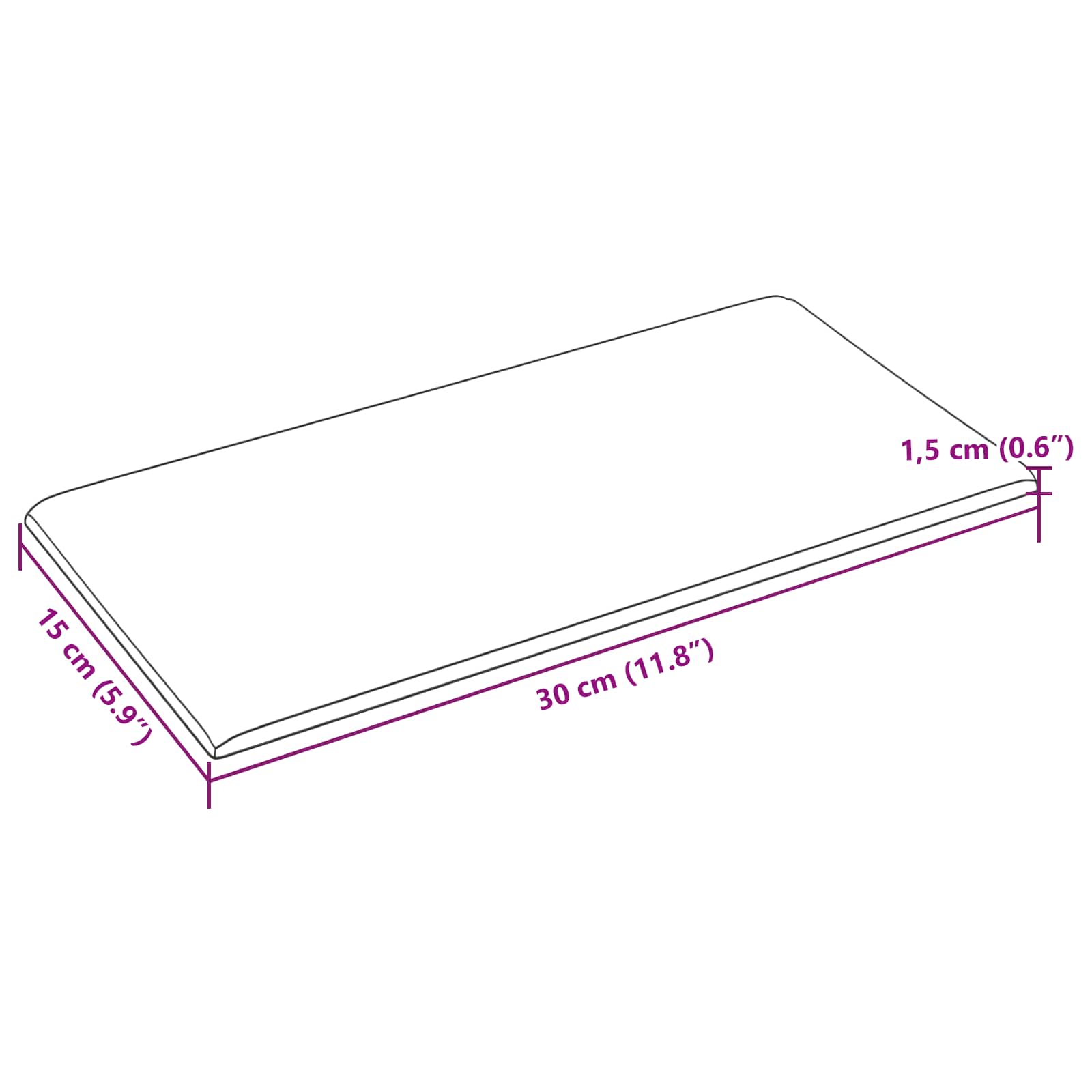 Wandkopfteilen 12 pcs 30 x 15 cm Creme Stoff