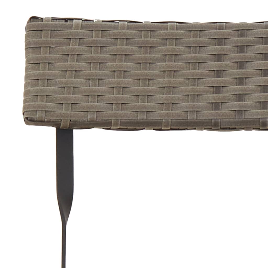 Bistrostühle 4 Stk. Klappbar Schwarz Poly Rattan und Stahl