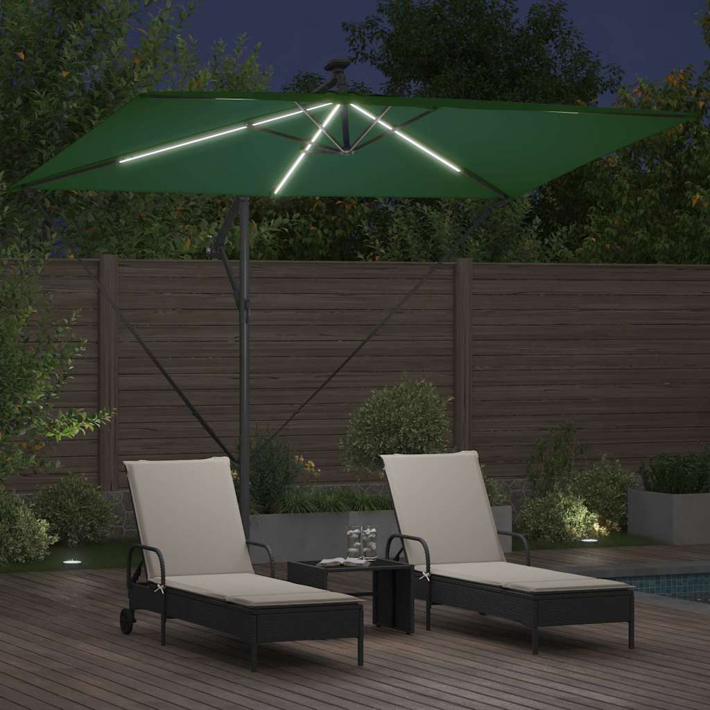 Sonnenschirm Sand 294 x 200 x 270 cm Polyester und Aluminium