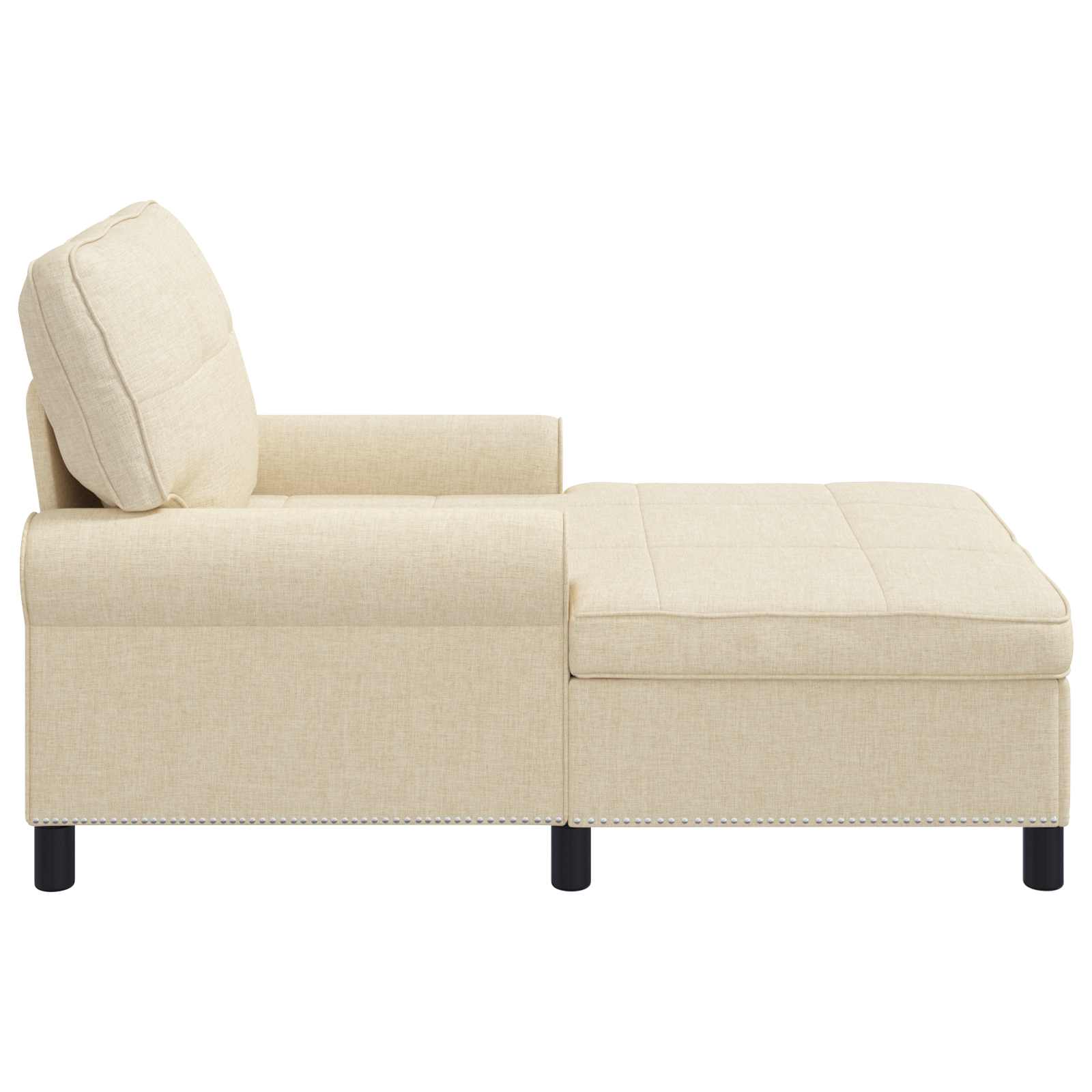 Lounge-Liege mit Kissen Hellgrau 91 x 157 x 91 cm Stoff