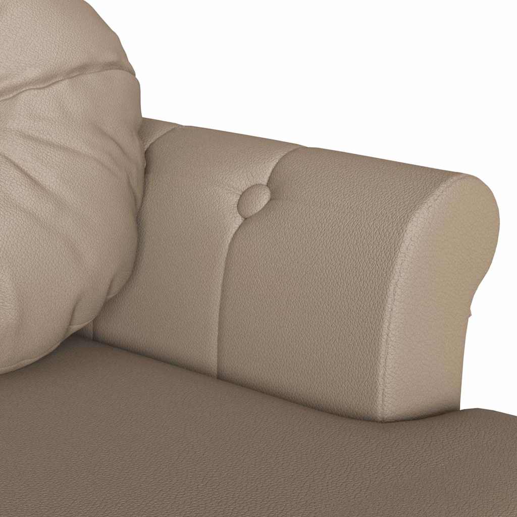 Chesterfield Bank Creme 120,5 x 65 x 75 cm Kunstleder