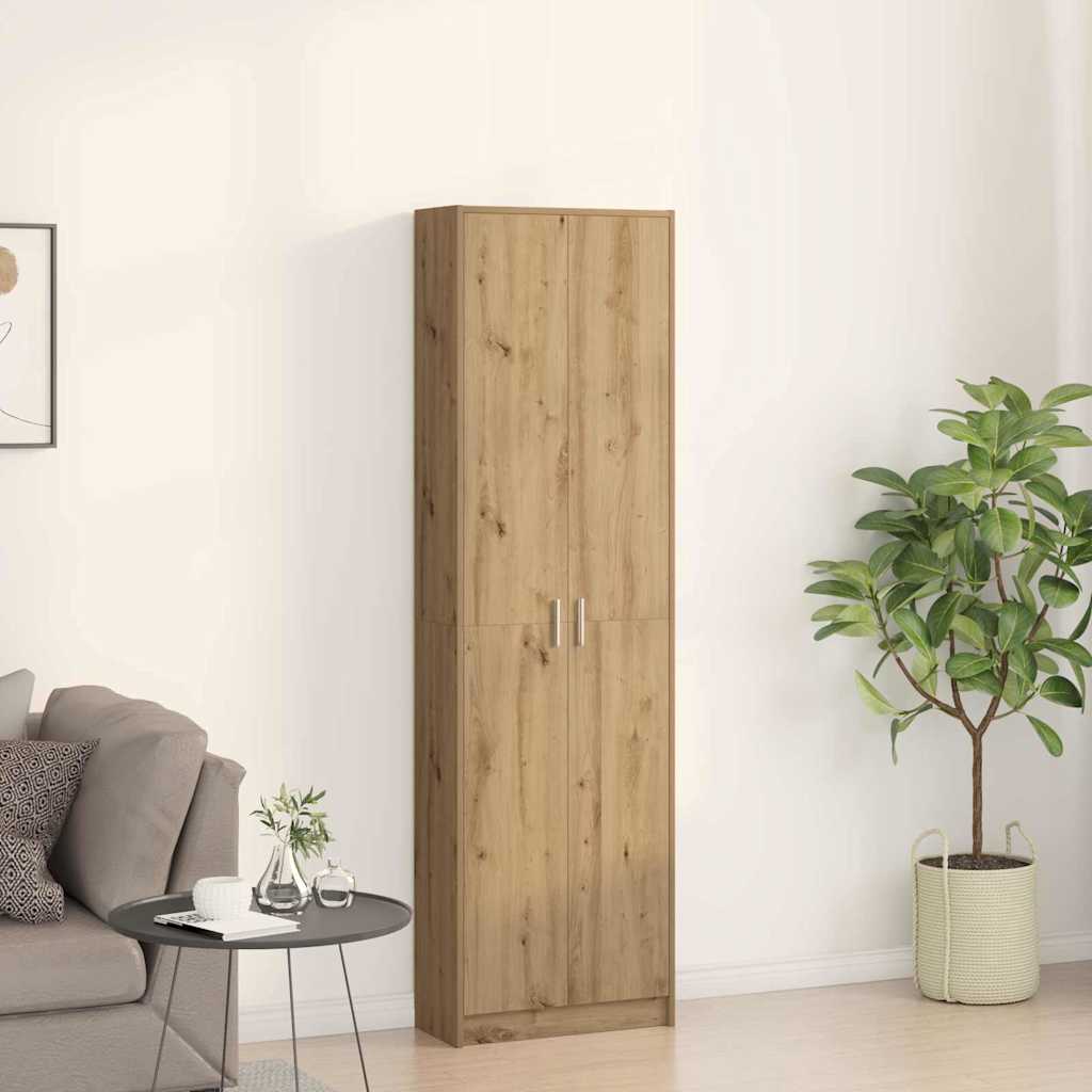 Kleiderschrank mit Regal Schwarz Eichen-Optik 55 x 25 x 189 cm