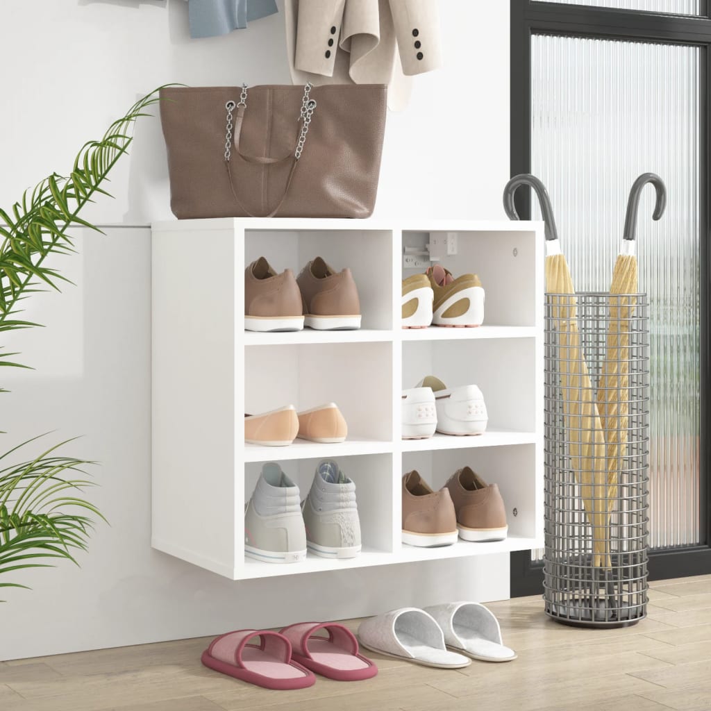 Schuhregale 2 Stk. Weiß 52,5x30x50 cm
