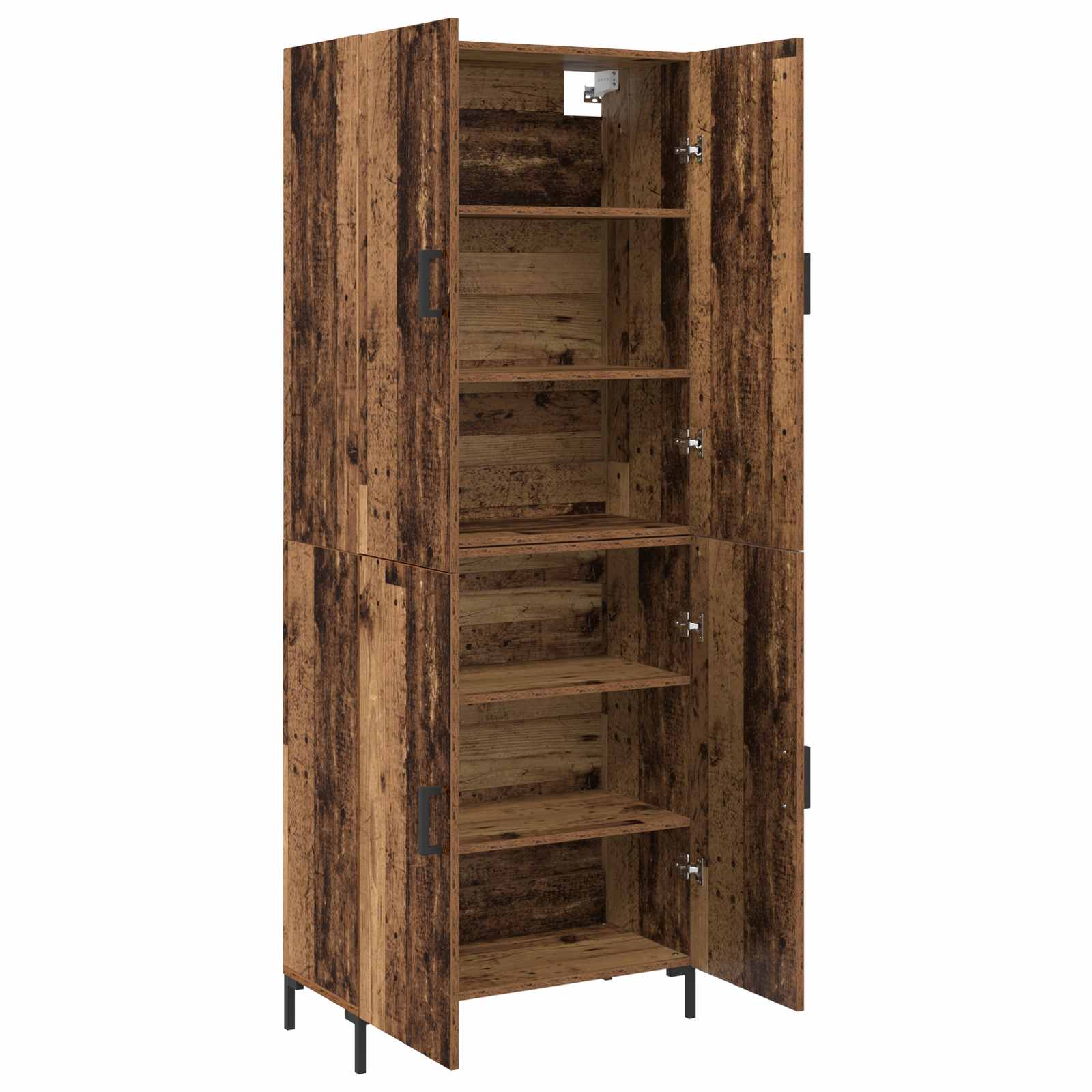 Highboard Betongrau 69,5x34x180 cm Holzwerkstoff