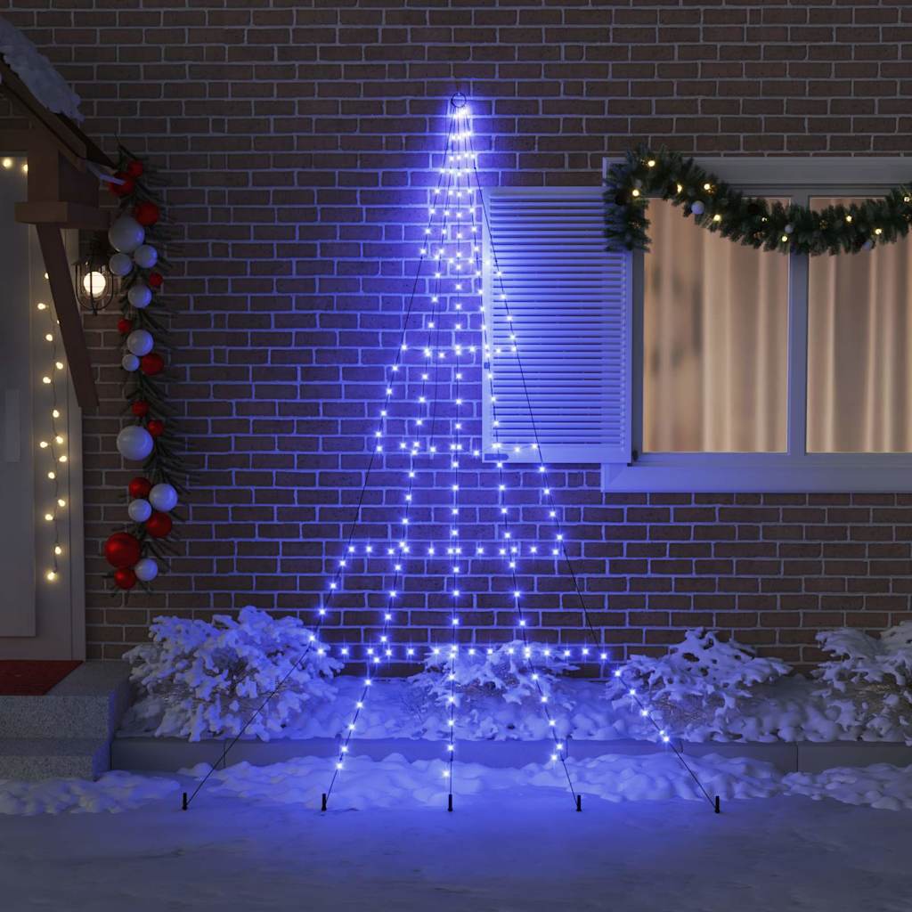 LED Weihnachtsbaum mit Erdspießen Warmes Weiß 182 cm Metall