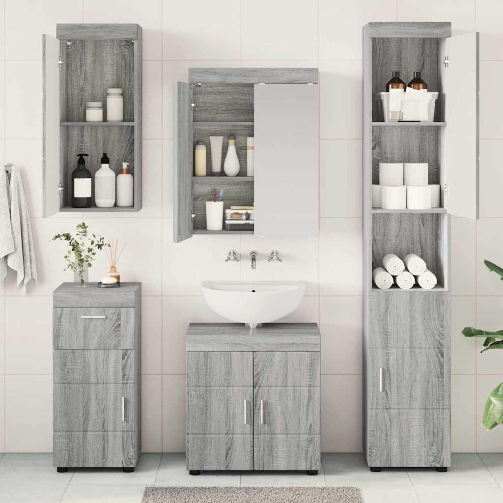 Badezimmermöbel-Set TULUM 2 pcs Weiß 60 x 34 x 63 cm
