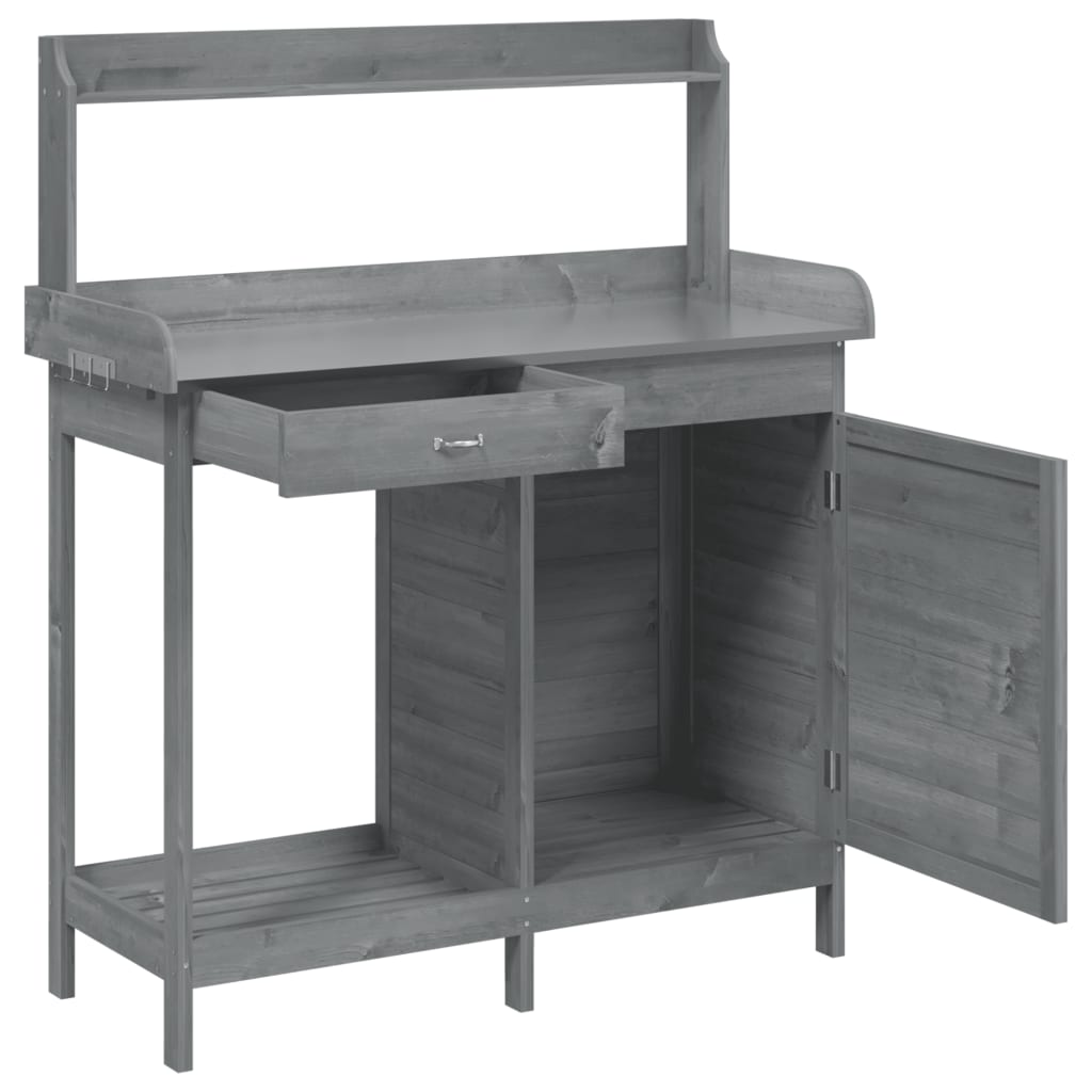 Pflanztisch mit Schrank 110,5x45x124,5 cm Massivholz Tanne