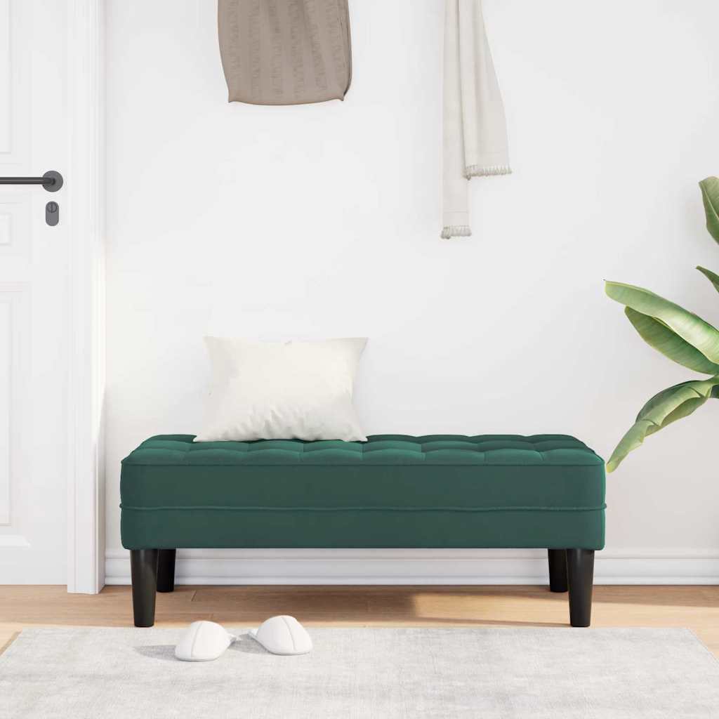Bank mit Kissen Hellgrau 113 x 57 x 39 cm Samt