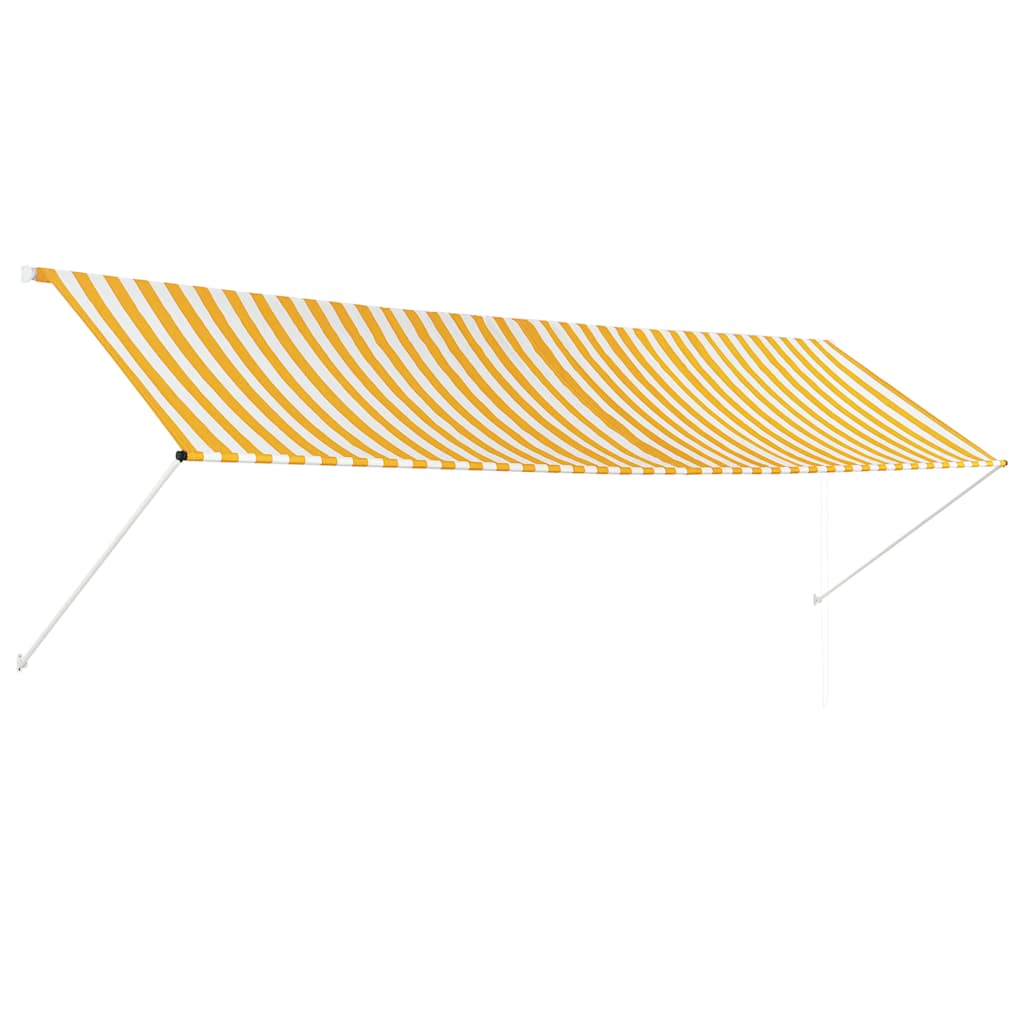 Einziehbare Markise 150×150 cm Blau und Weiß
