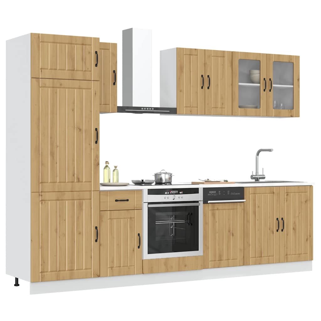 8-tlg. Küchenschrank-Set Lucca Weiß Holzwerkstoff