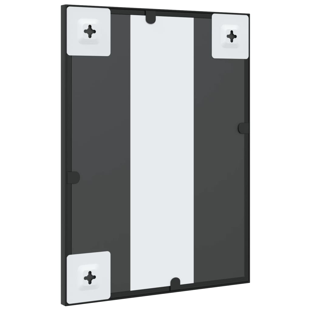 Wandspiegel Schwarz 60x40 cm Metall