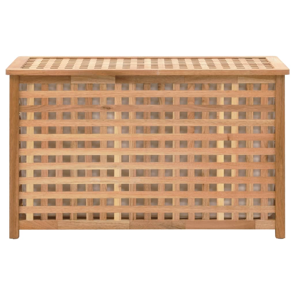 Wäschekorb 39x39x65 cm Massivholz Walnussholz