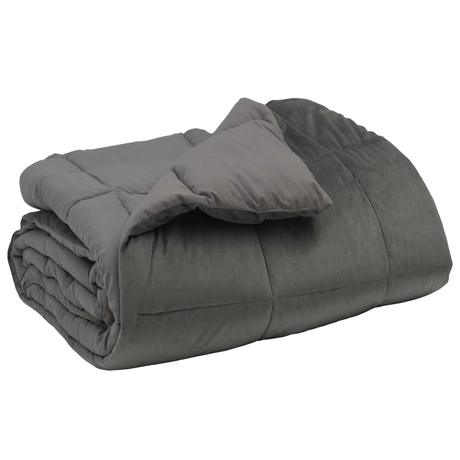 Winterbettdecke Gepolstert Anthrazit 240 x 260 cm Mikrofaser