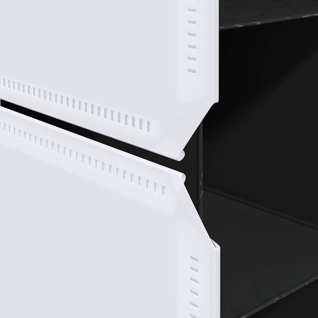 Modularer Schrank mit 9 Fächern 109x36,5x143cm Schwarz und Weiß