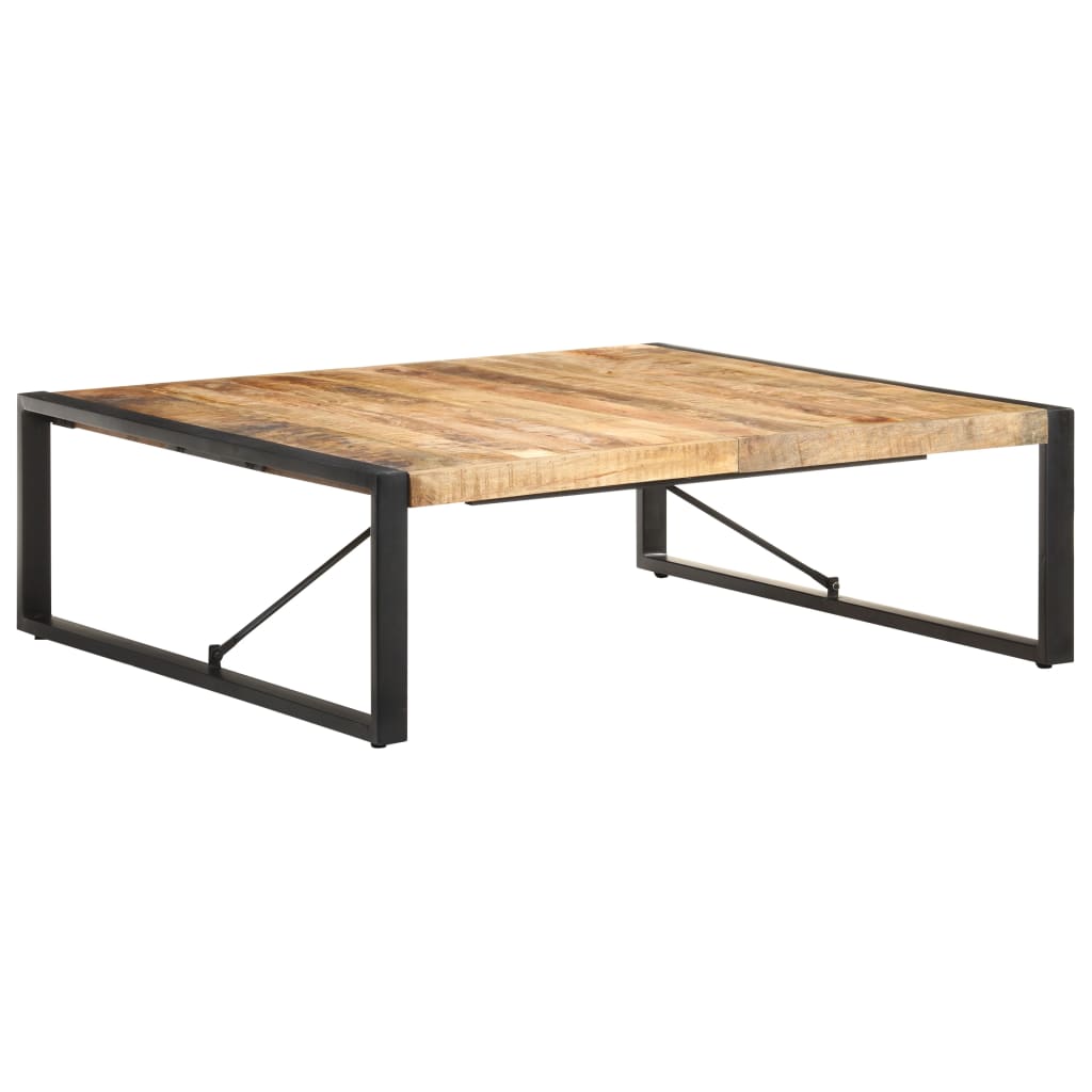 Couchtisch 140x140x40 cm Raues Mangoholz