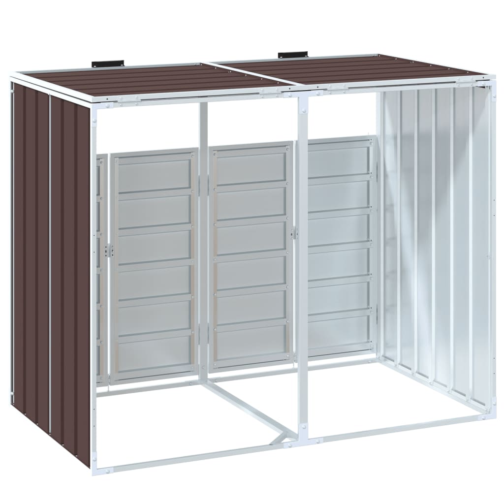 Mülltonnenbox für 1 Tonne Grün 72x81x115 cm Stahl