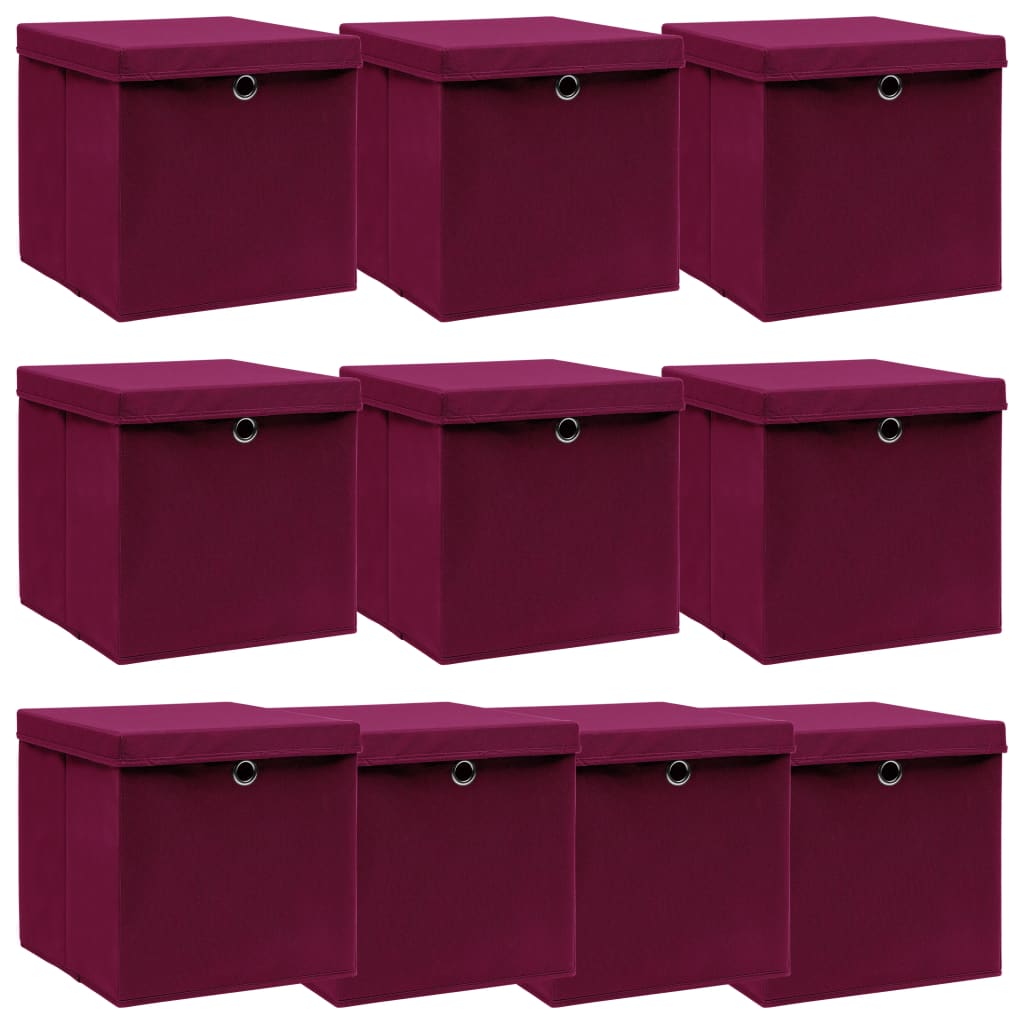 Aufbewahrungsboxen 4 Stk. Blau 32x32x32 cm Stoff