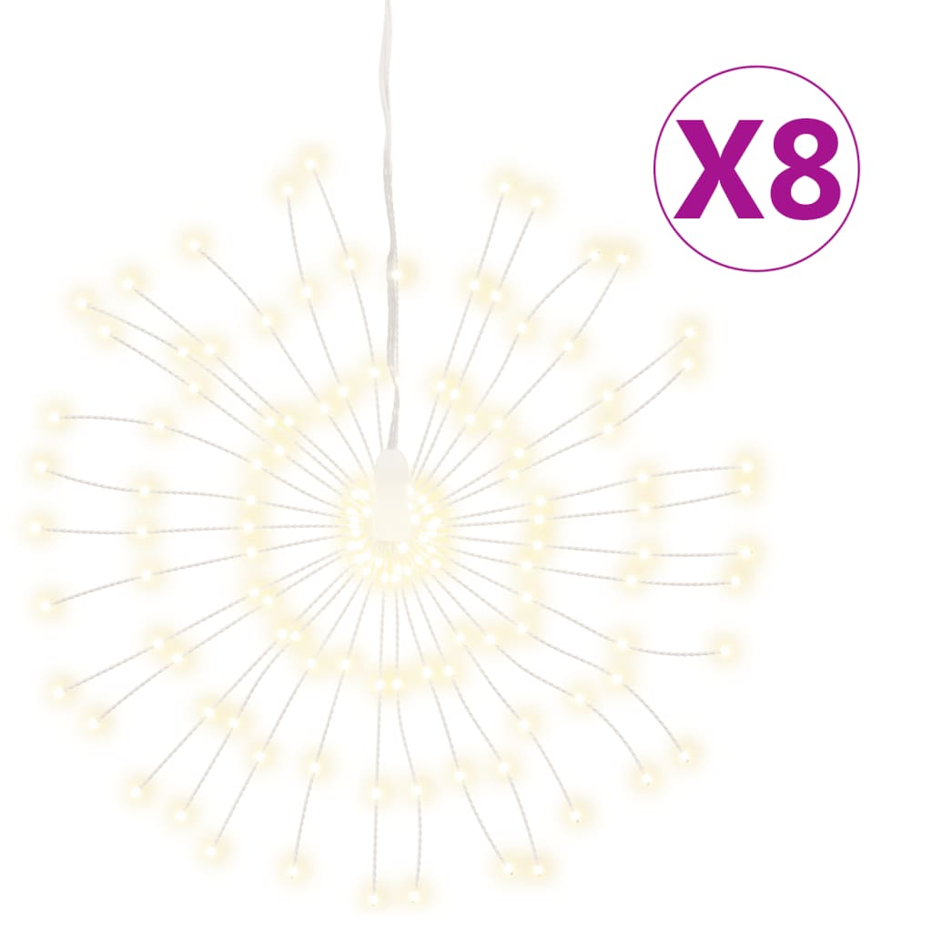 Weihnachtsbeleuchtung Feuerwerk 140 LEDs Warmweiß 17 cm