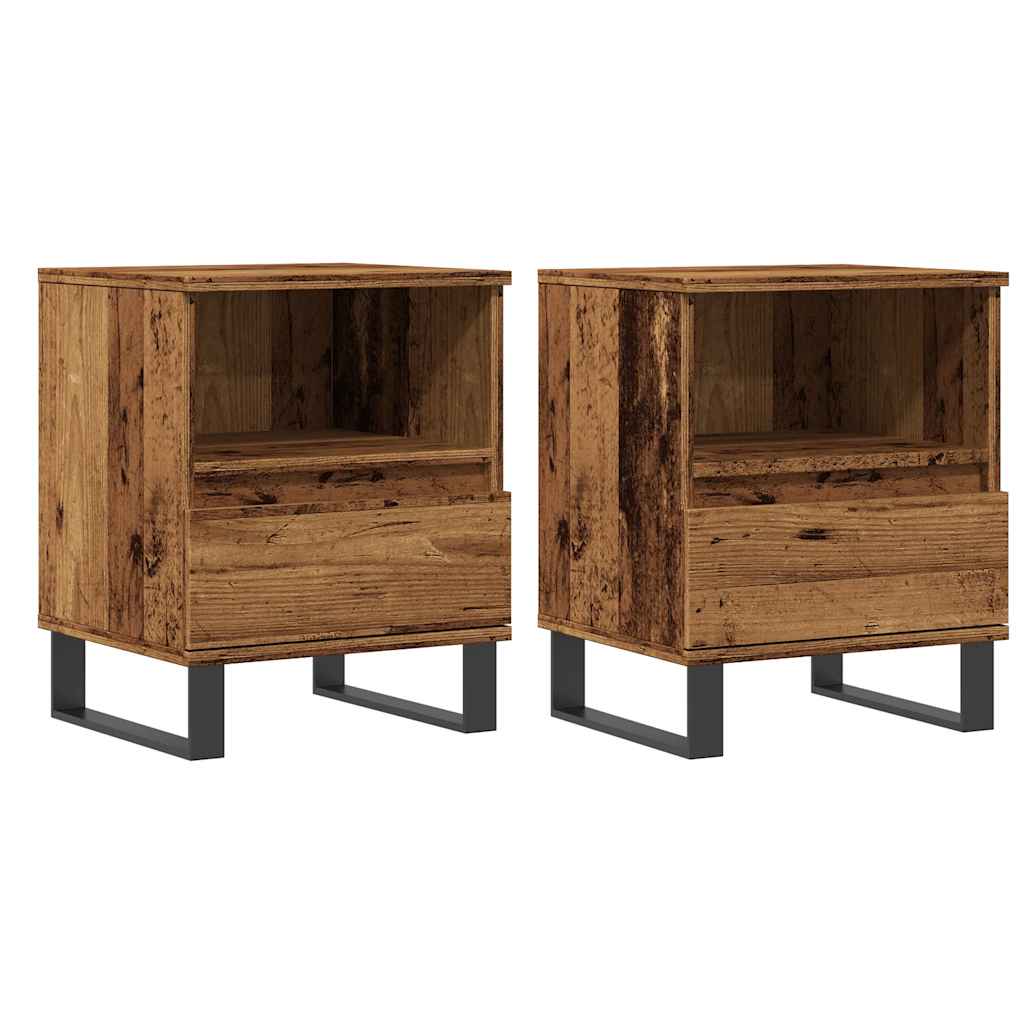 Bettschrank Schwarz Eichen-Optik 40 x 35 x 50 cm Holzwerkstoff