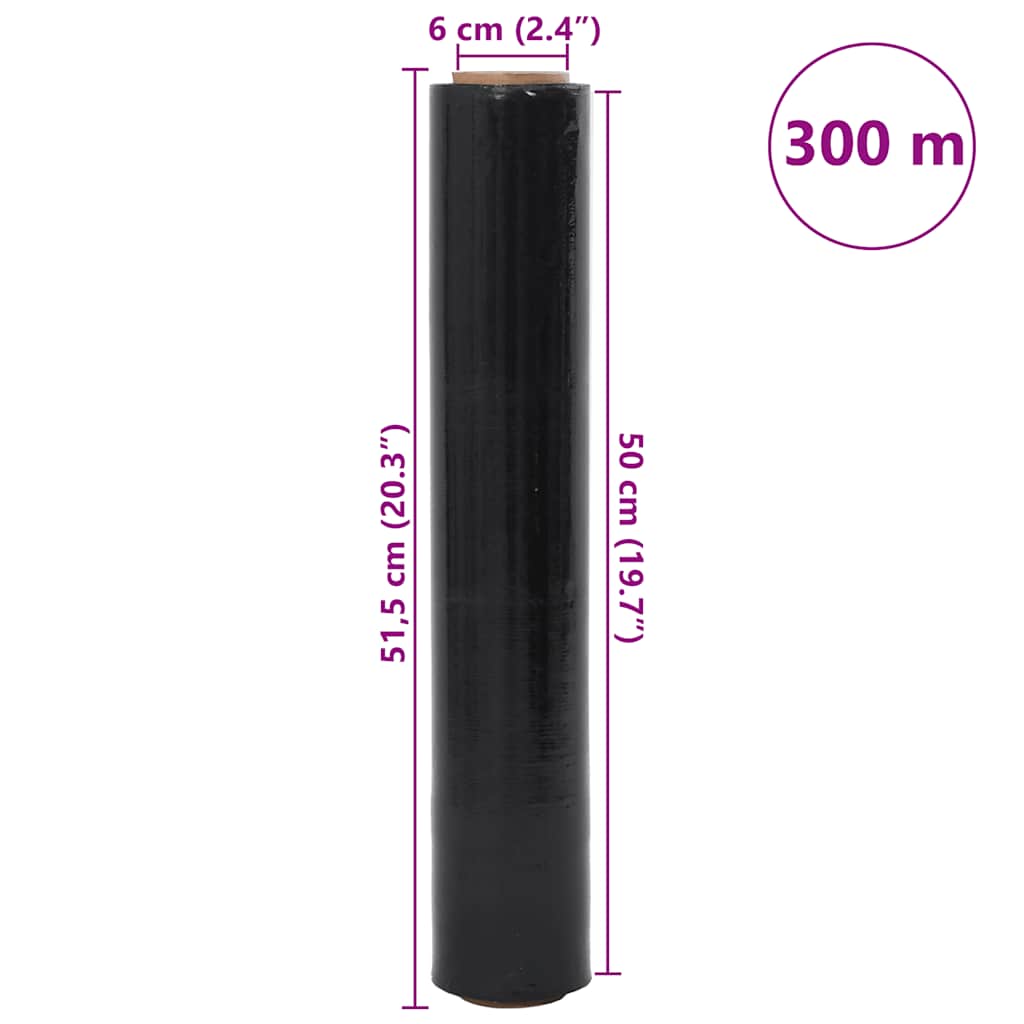 Stretchfolie 2 Stk. Transparent 17 μm 50 cm x 150 m