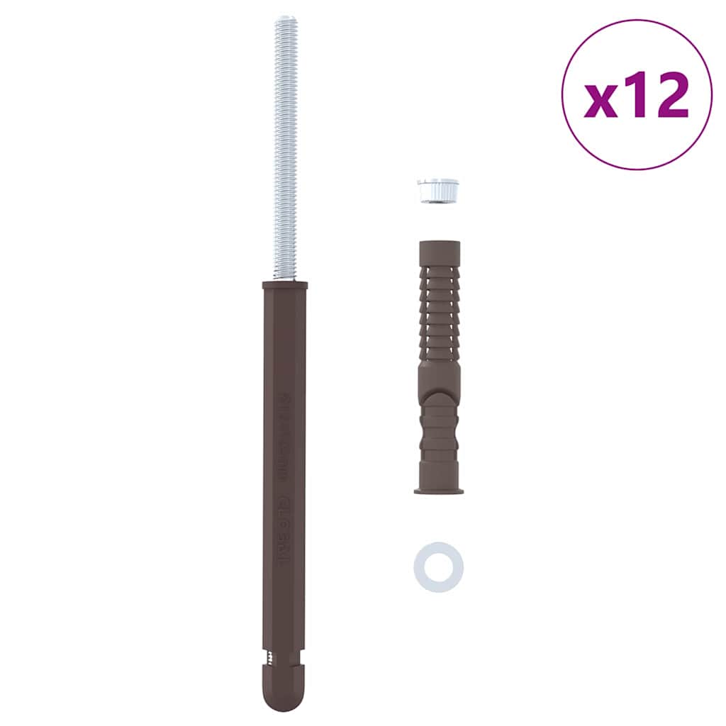 Schwebende Regalträger 12 pcs Beige Ø10 x 170 mm Stahl
