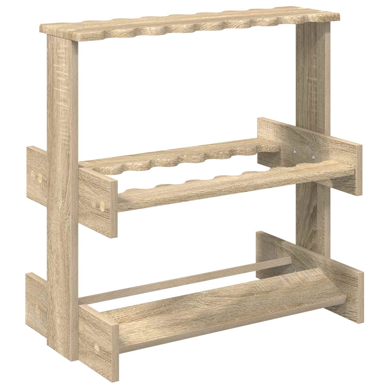 Billardqueue-Ständer Holzwerkstoff 60 x 35 x 60 cm Weiß