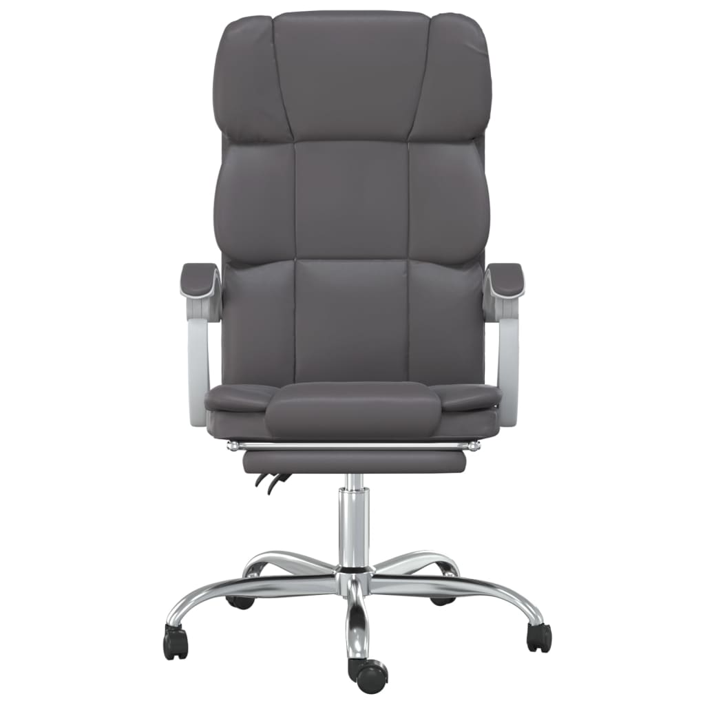 Bürostuhl mit Liegefunktion Schwarz Kunstleder