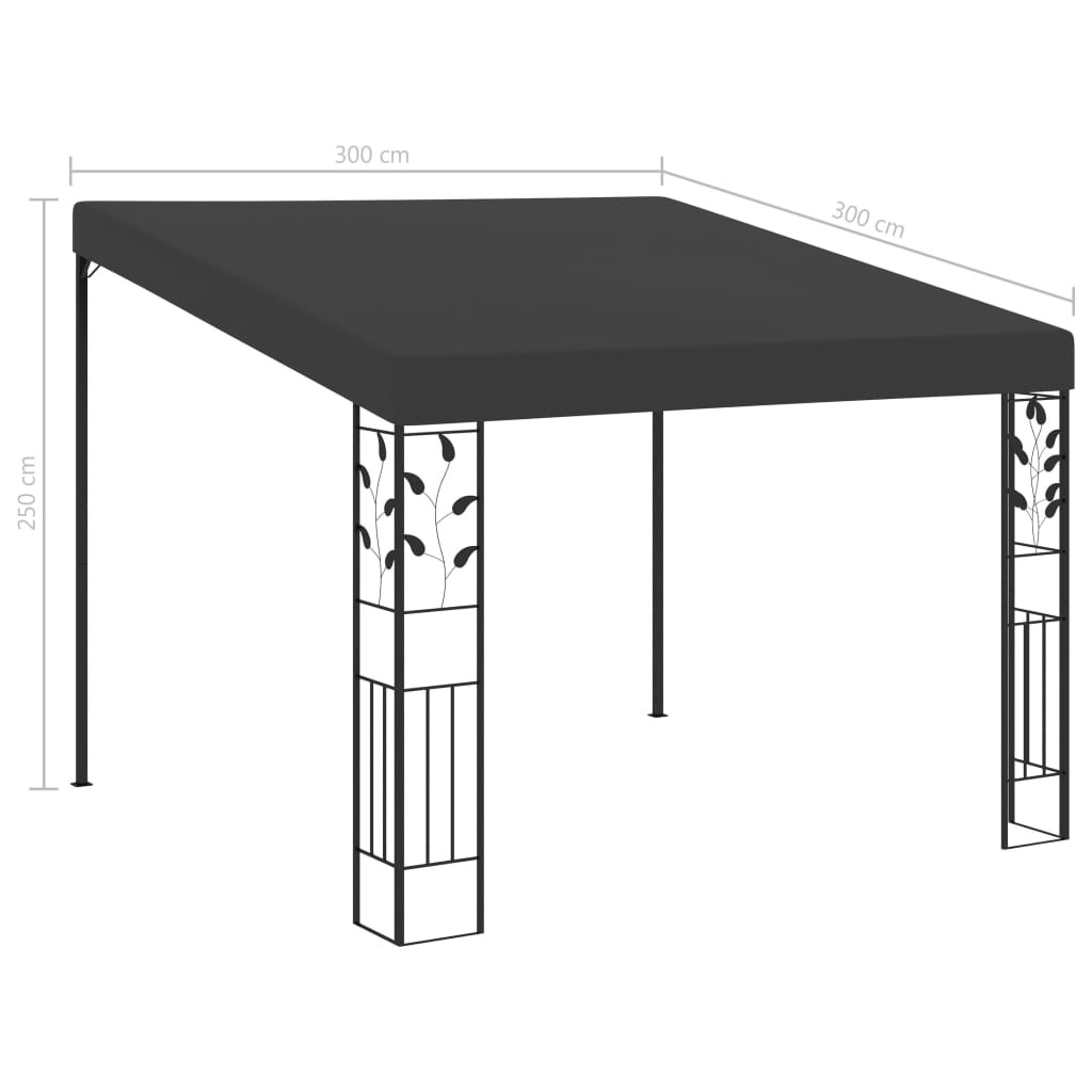 Wand-Pavillon 3x3x2,5 m Cremeweiß
