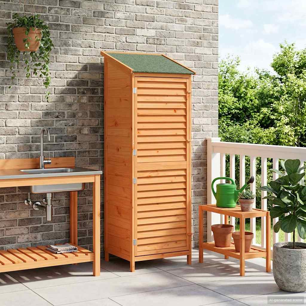 Gartenschuppen Natur 59 x 56 x 113,5 cm Massivholz aus Fichte