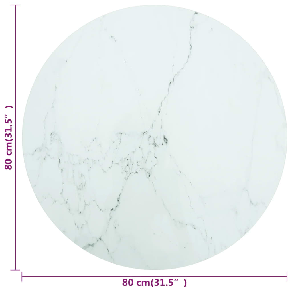 Tischplatte aus gehärtetem Glas quadratisch 700x700 mm