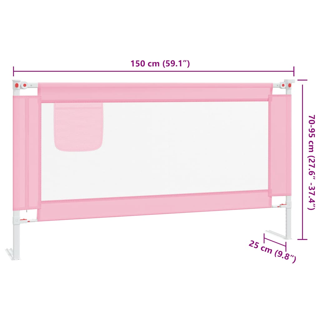 Kleinkind-Bettschutzgitter Grün 90x25 cm Stoff