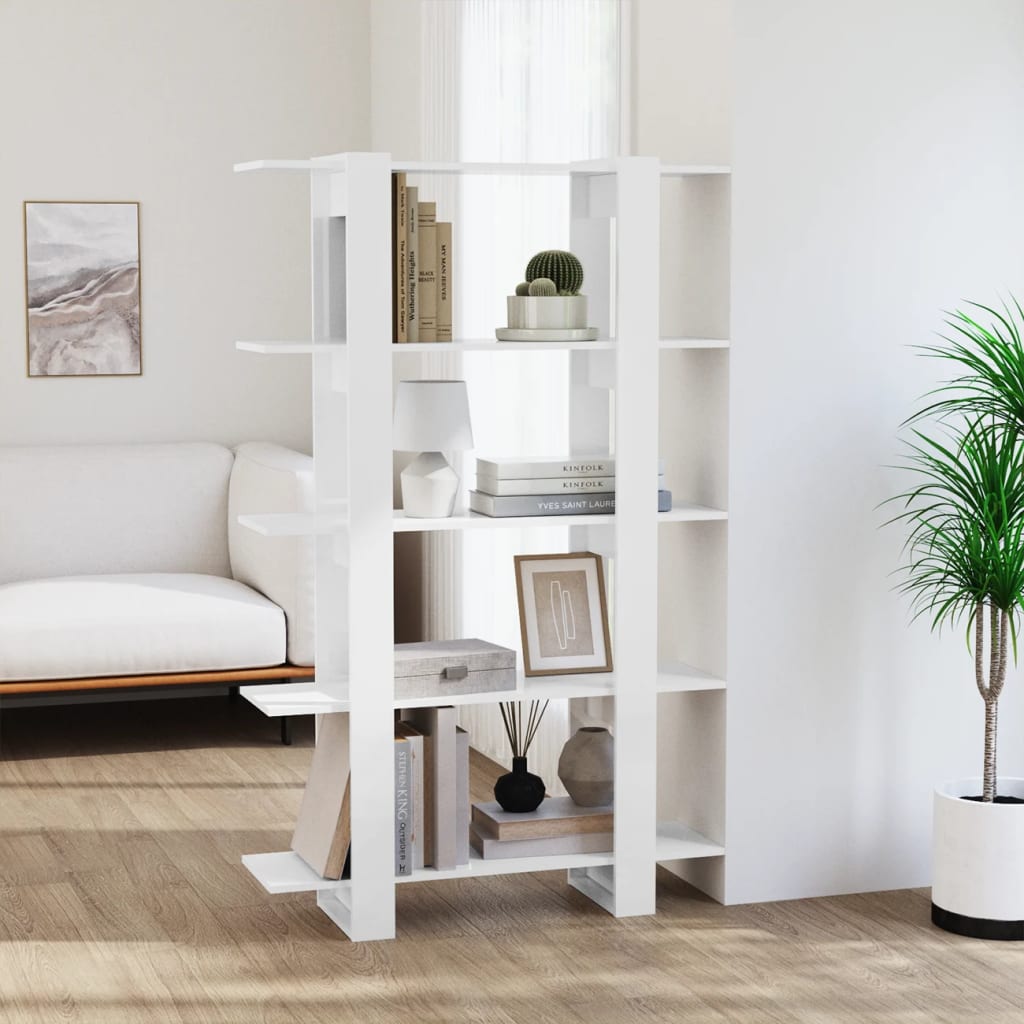 Bücherregal/Raumteiler Weiß 100×30×160 cm