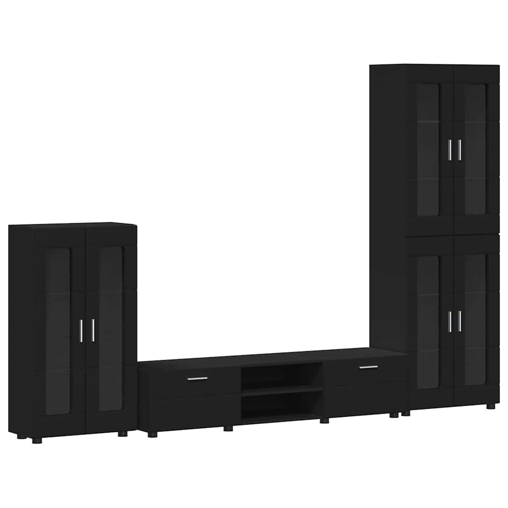 Highboard mit Regal FLORIN Weiß 60 x 35 x 182 cm Holzwerkstoff